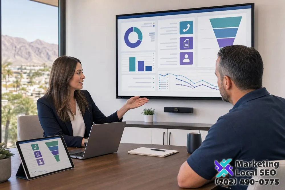 Bing Ads Management Services reporting UET conversions, qualified leads, campaign changes, and next steps in San Bernardino