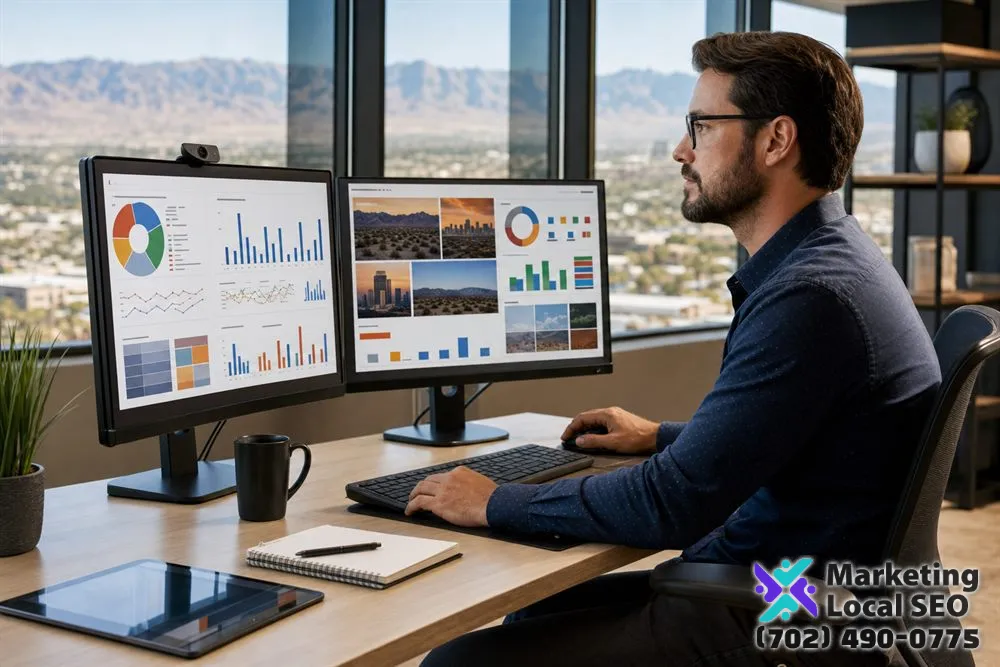 Digital Advertising strategist auditing cross-channel campaigns and performance for a business in Aurora, CO