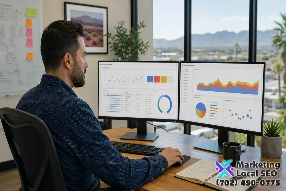 Google Ads agency strategist auditing campaigns, conversion goals, budgets, and lead quality for a business in Corona, CA