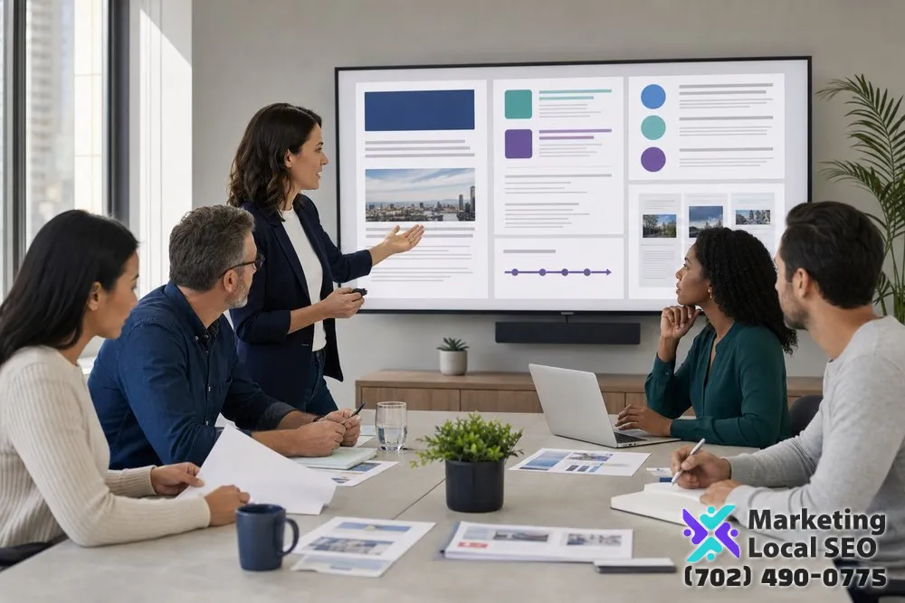 PR Content Creation Services team in Riverside planning announcements, message pillars, spokesperson points, and media-ready business content